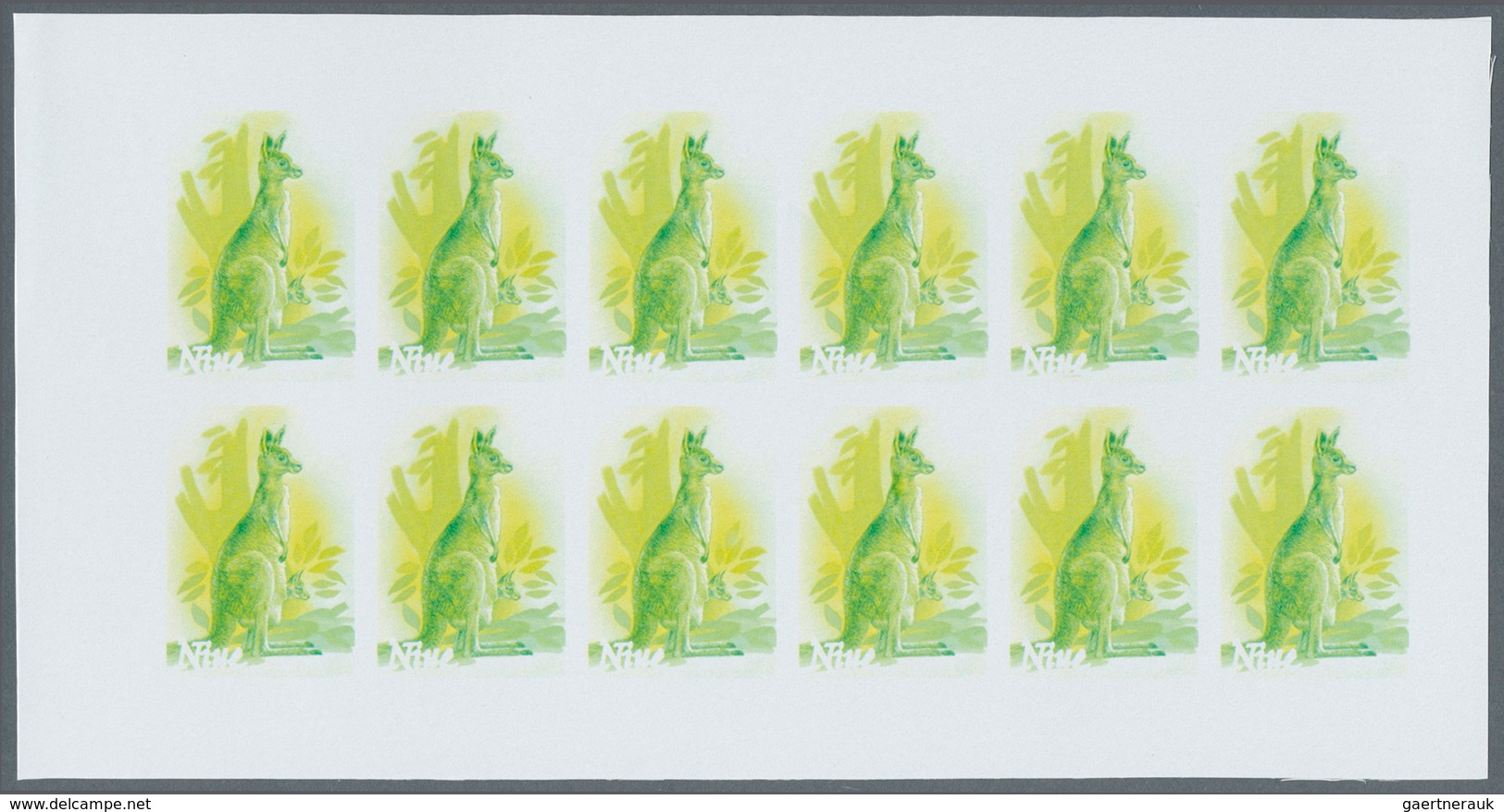 Thematik: Tiere, Fauna / animals, fauna: 1984, Niue. Progressive proofs set of sheets for the comple