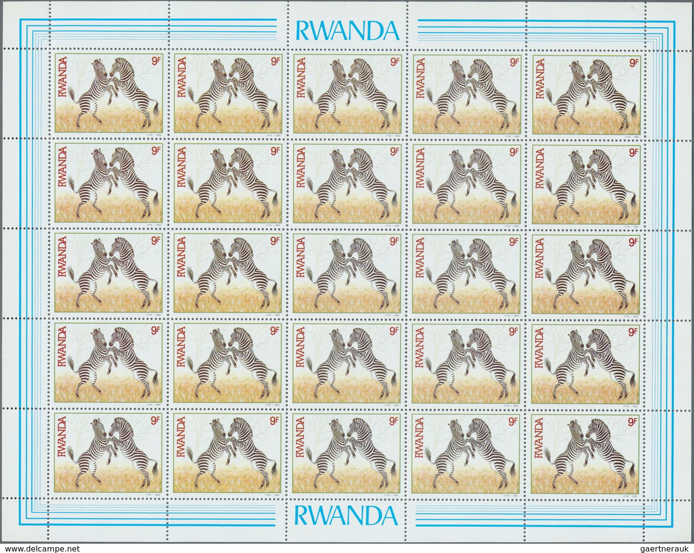 Thematik: Tiere, Fauna / Animals, Fauna: 1984, Rwanda, African Wildlife, U/m Accumulation Of Complet - Otros & Sin Clasificación