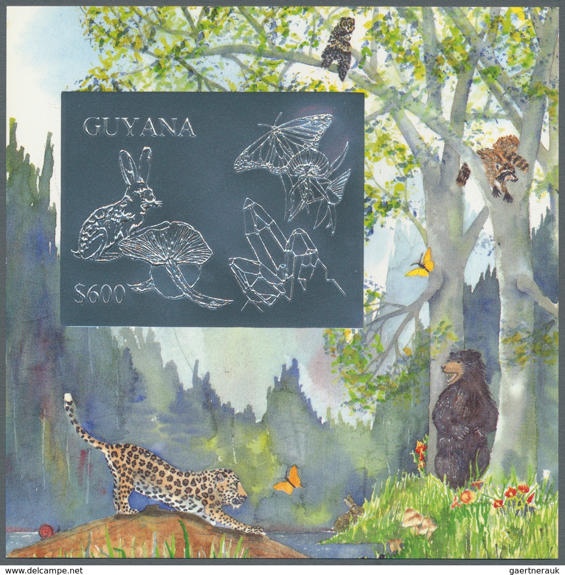 Thematik: Tiere, Fauna / Animals, Fauna: 1993, Guyana. Lot Of 100 GOLD Souvenir Sheets And 100 SILVE - Otros & Sin Clasificación