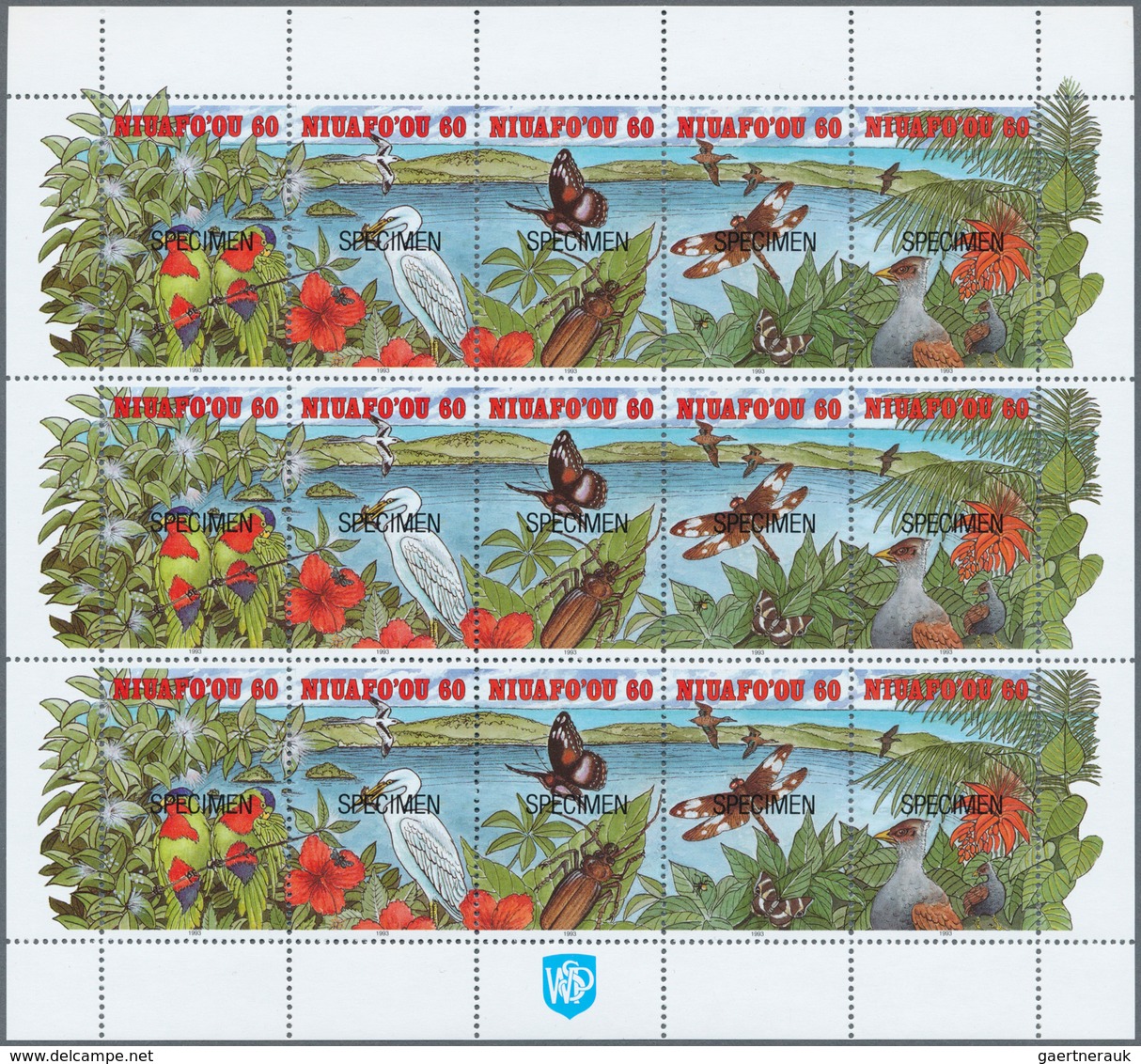 Thematik: Tiere, Fauna / Animals, Fauna: 1993, TONGA-NIUAFO'OU: Live On Volcano Lake Vai Lahi Se-ten - Otros & Sin Clasificación