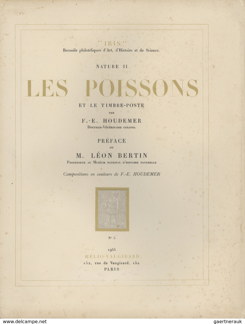 Thematik: Tiere-Fische / Animals-fishes: 1955, France. "LES OISEAUX Et Le Timbre-Poste Par F.-E. Hou - Peces