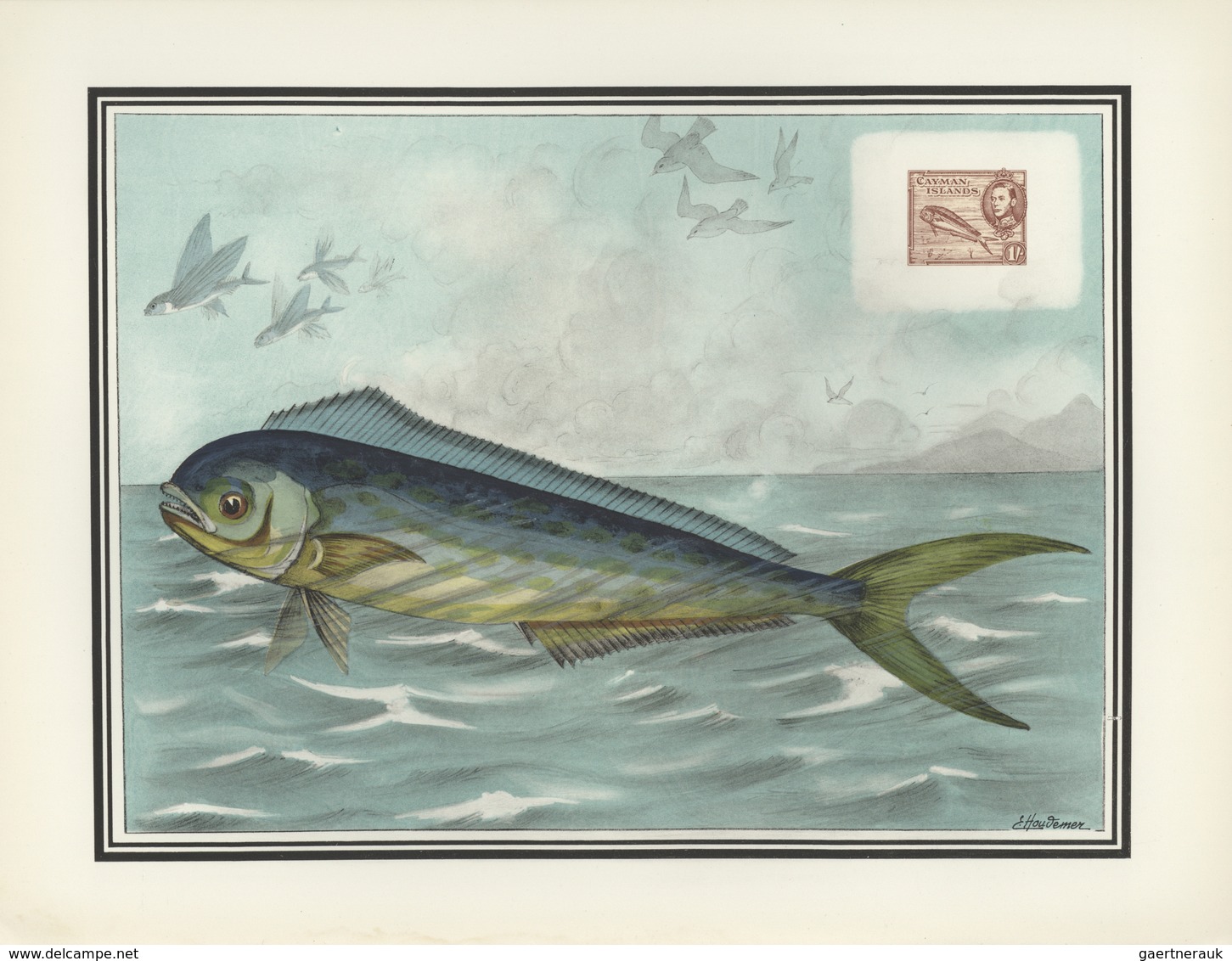 Thematik: Tiere-Fische / animals-fishes: 1955, France. "LES OISEAUX et le Timbre-Poste par F.-E. Hou