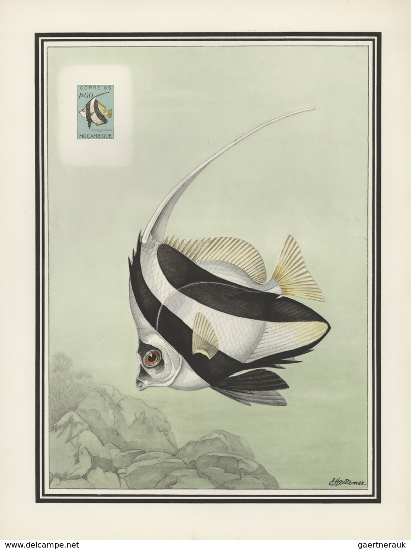 Thematik: Tiere-Fische / animals-fishes: 1955, France. "LES OISEAUX et le Timbre-Poste par F.-E. Hou