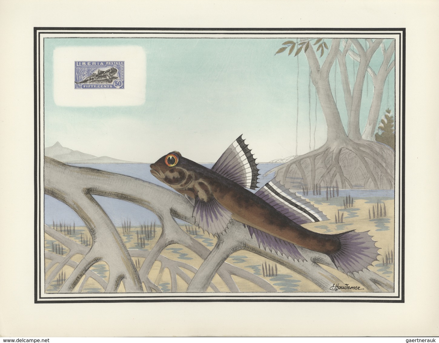 Thematik: Tiere-Fische / animals-fishes: 1955, France. "LES OISEAUX et le Timbre-Poste par F.-E. Hou