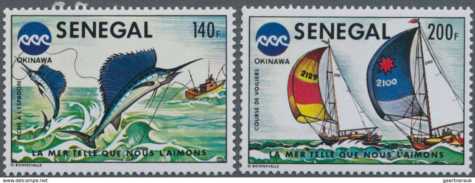 Thematik: Tiere-Fische / Animals-fishes: 1976, SENEGAL: EXPO ‚75 In Okinawa Complete Set Of Two With - Poissons