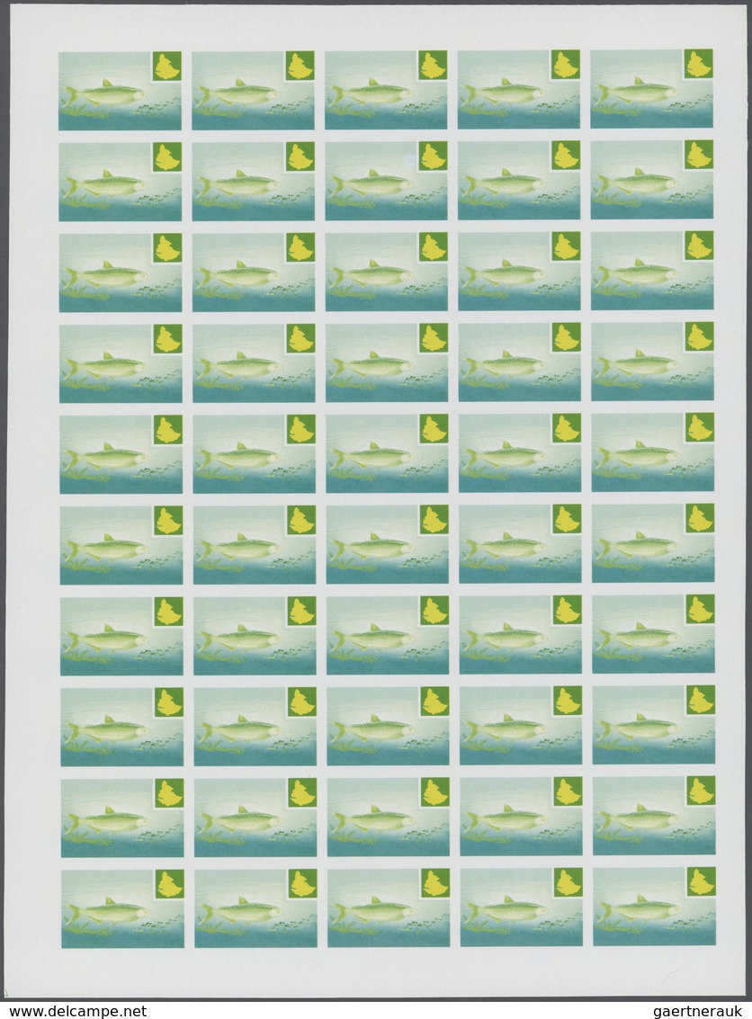 Thematik: Tiere-Fische / animals-fishes: 1985, Ethiopia. Progressive proofs set of sheets for the co