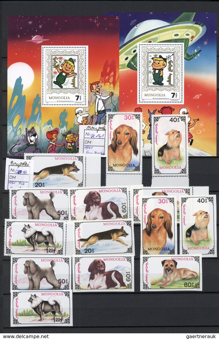 Thematik: Tiere-Hunde / Animals-dogs: 1960/2014 (ca.), Mainly U/m Collection Of Stamps And Souvenir - Chiens