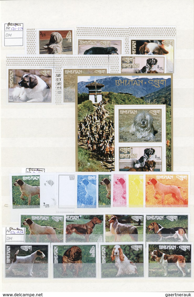 Thematik: Tiere-Hunde / animals-dogs: 1960/2014 (ca.), mainly u/m collection of stamps and souvenir