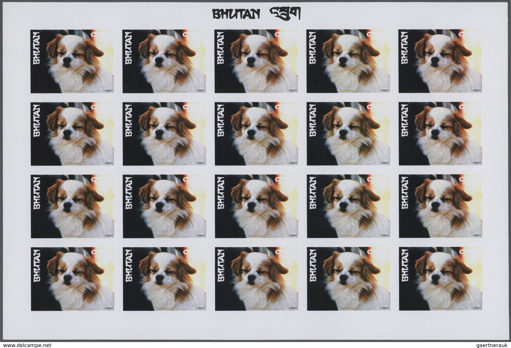 Thematik: Tiere-Hunde / Animals-dogs: 1972, Bhutan. Progressive Proofs Set Of Sheets For The Complet - Chiens