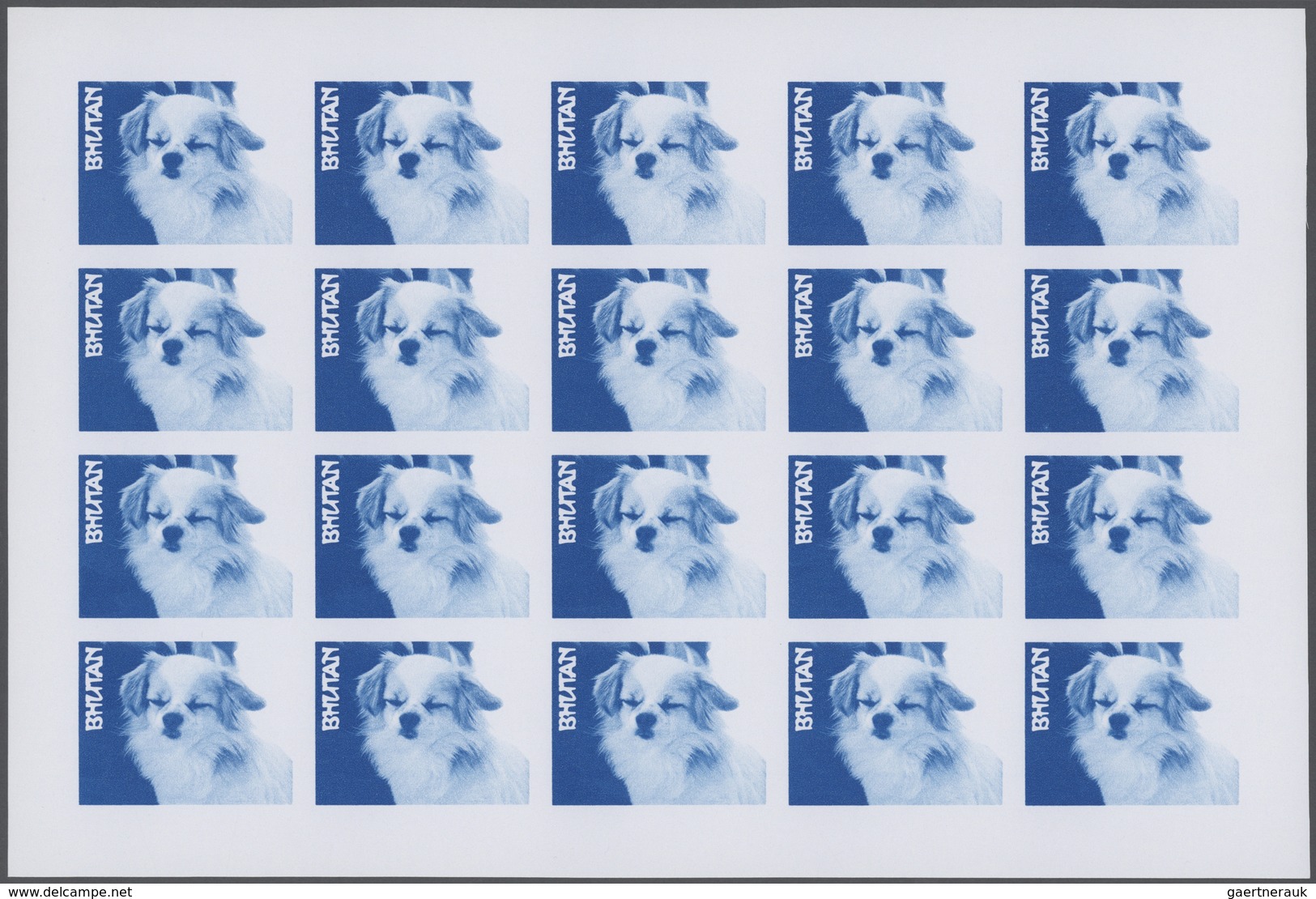 Thematik: Tiere-Hunde / Animals-dogs: 1972, Bhutan. Progressive Proofs Set Of Sheets For The Complet - Chiens