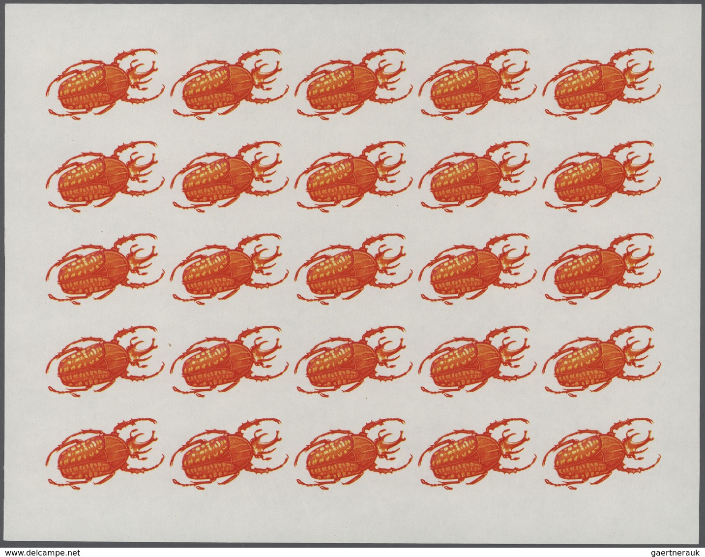 Thematik: Tiere-Insekten / animals-insects: 1970, Burundi. Progressive proofs set of sheets for the