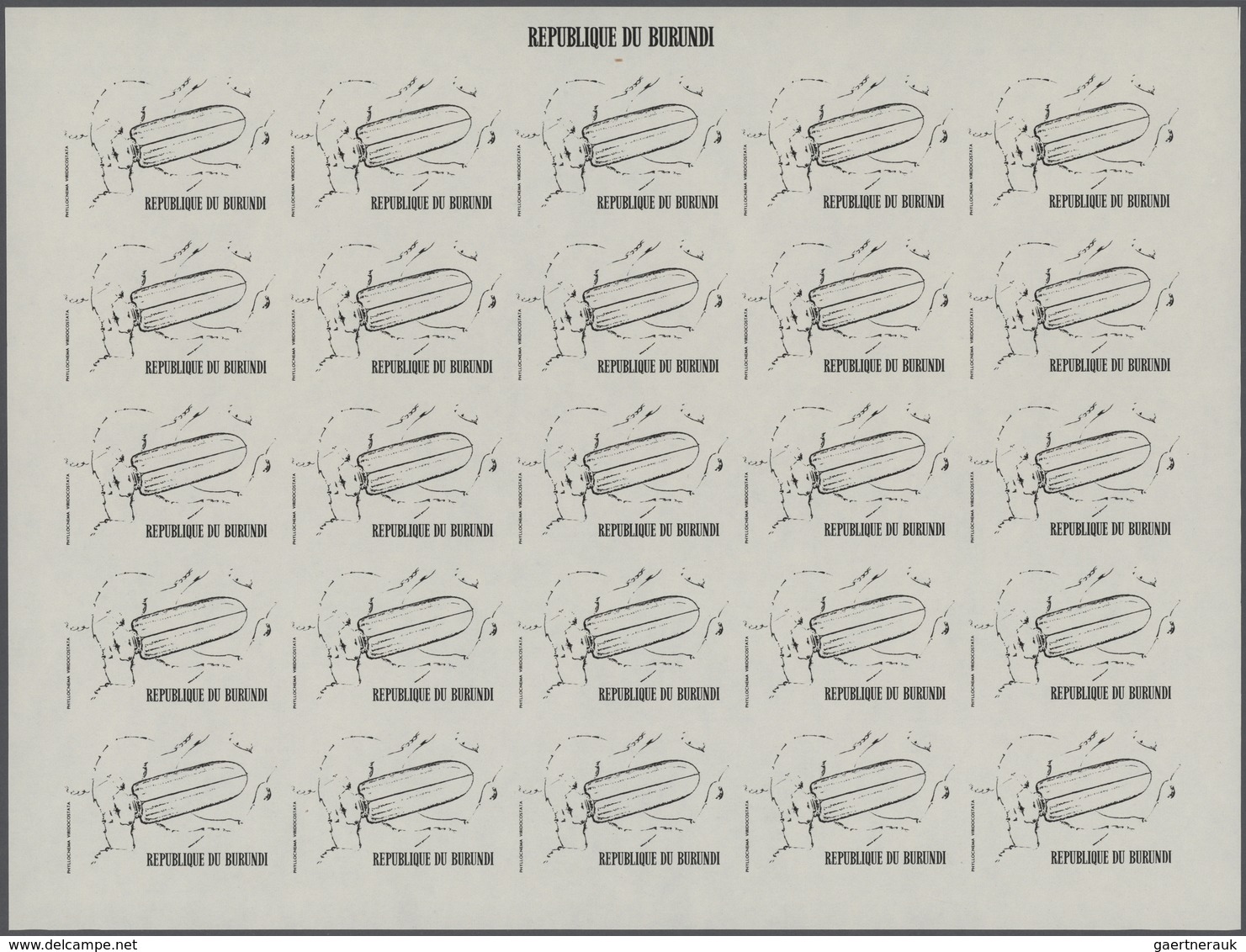 Thematik: Tiere-Insekten / Animals-insects: 1970, Burundi. Progressive Proofs Set Of Sheets For The - Autres & Non Classés