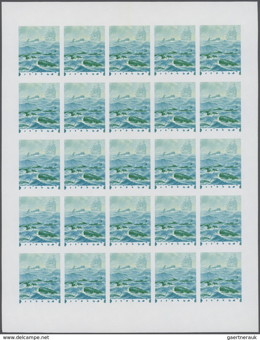 Thematik: Tiere-Meerestiere / animals-sea animals: 1983, Penrhyn. Progressive proofs set of sheets f