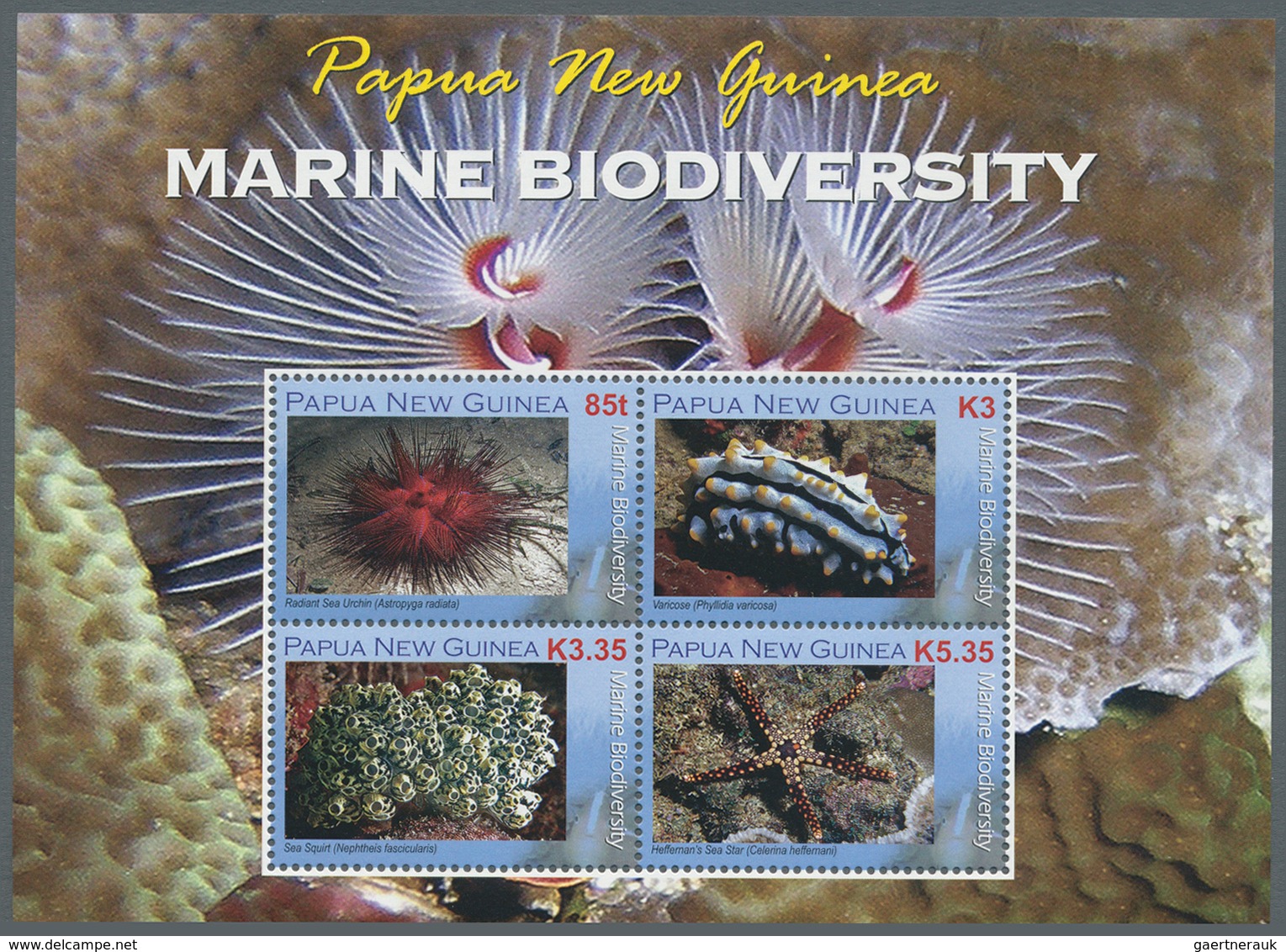 Thematik: Tiere-Meerestiere / Animals-sea Animals: 2008, Papua New Guinea. MARINE BIODIVERSITY. Lot - Mundo Aquatico