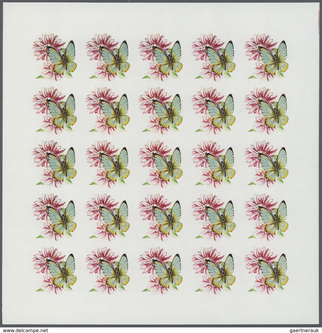 Thematik: Tiere-Schmetterlinge / Animals-butterflies: 1967 (May 11), Fujeira. Progressive Proofs Set - Papillons