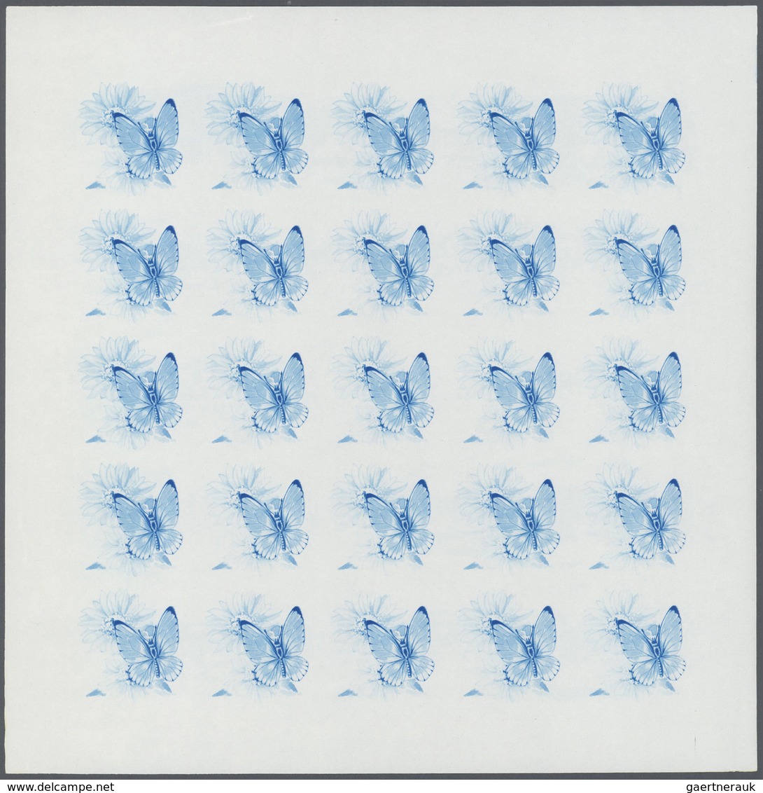 Thematik: Tiere-Schmetterlinge / animals-butterflies: 1967 (May 11), Fujeira. Progressive proofs set