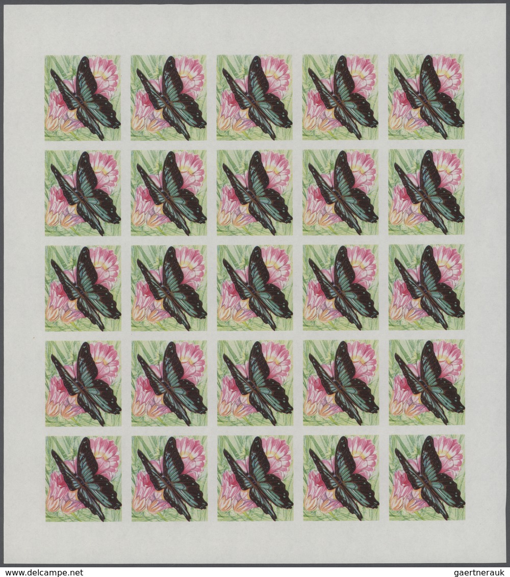 Thematik: Tiere-Schmetterlinge / Animals-butterflies: 1968, Burundi. Progressive Proofs Set Of Sheet - Papillons