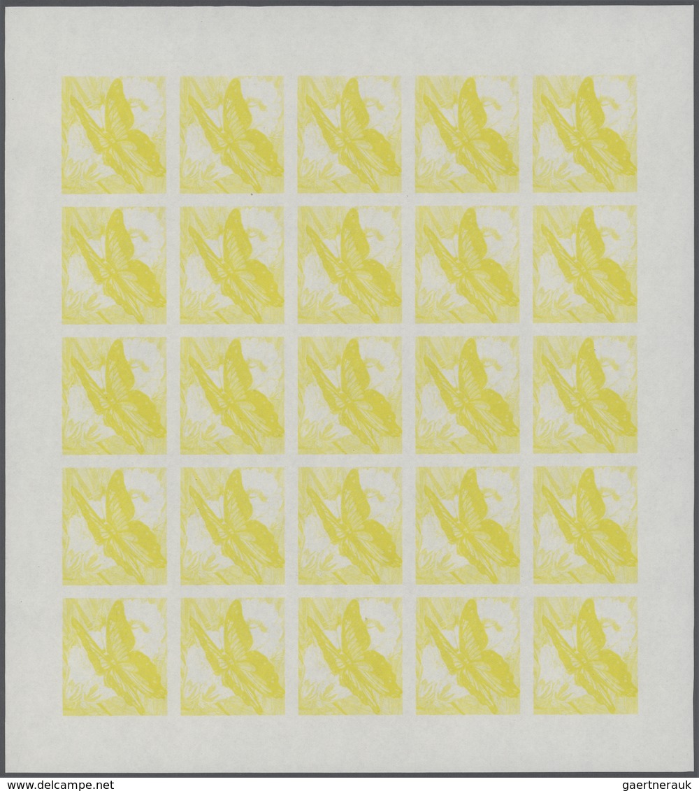 Thematik: Tiere-Schmetterlinge / animals-butterflies: 1968, Burundi. Progressive proofs set of sheet