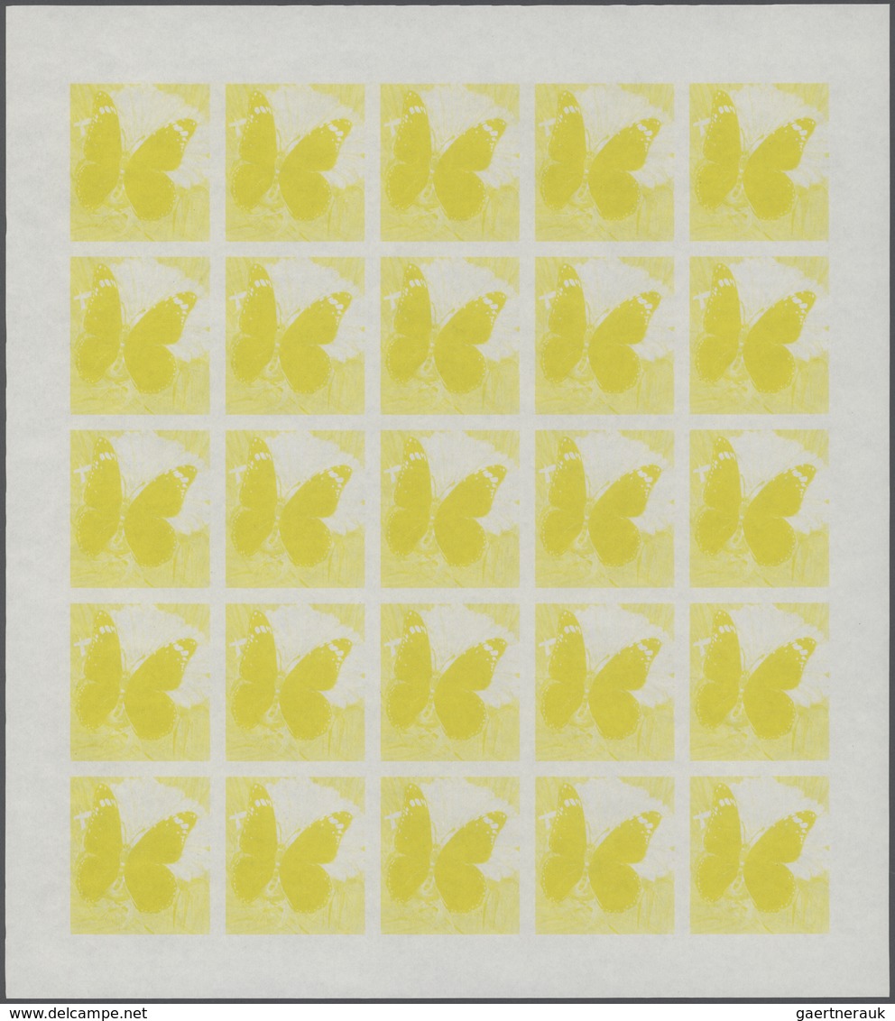 Thematik: Tiere-Schmetterlinge / Animals-butterflies: 1968, Burundi. Progressive Proofs Set Of Sheet - Papillons