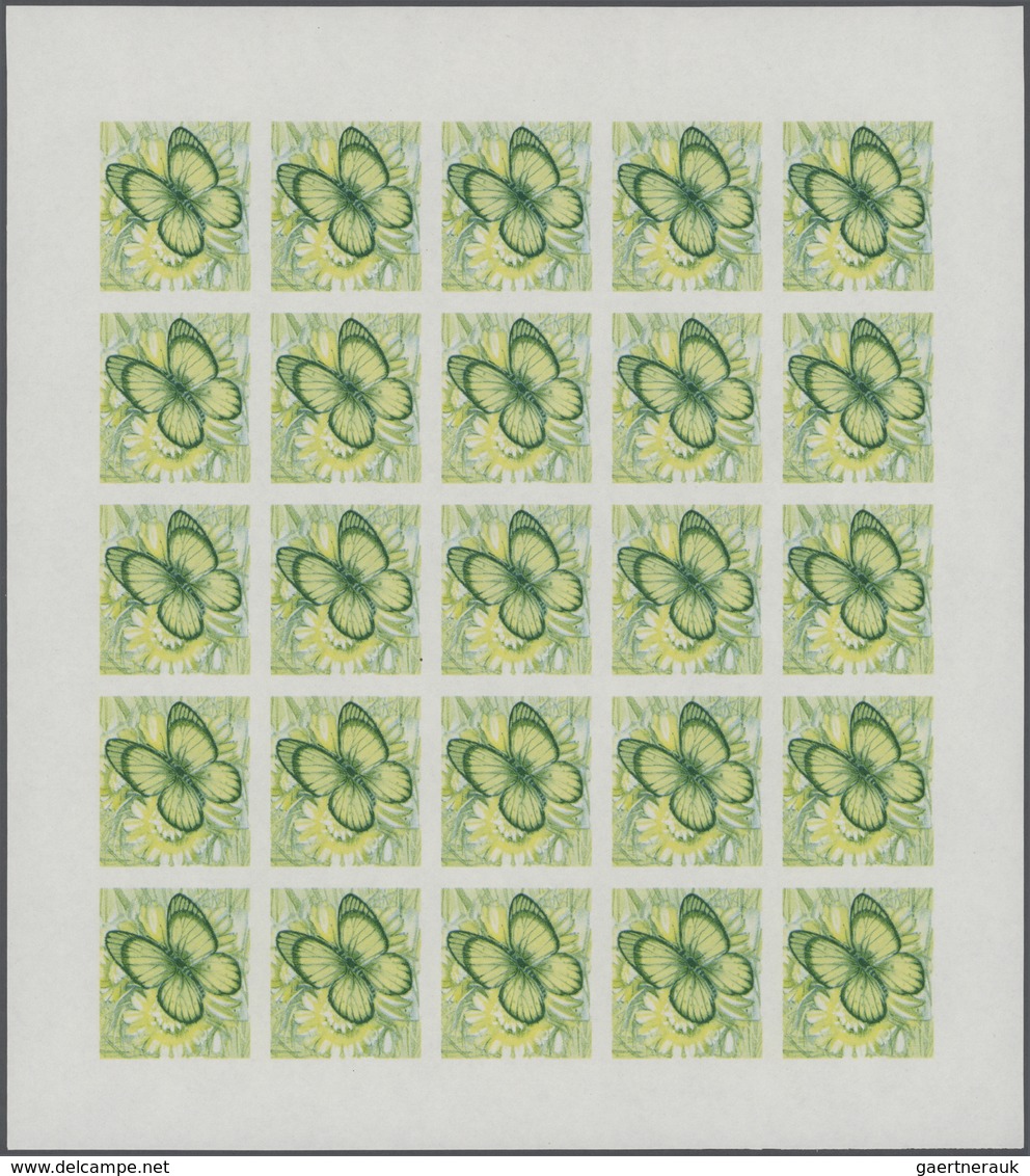 Thematik: Tiere-Schmetterlinge / Animals-butterflies: 1968, Burundi. Progressive Proofs Set Of Sheet - Papillons