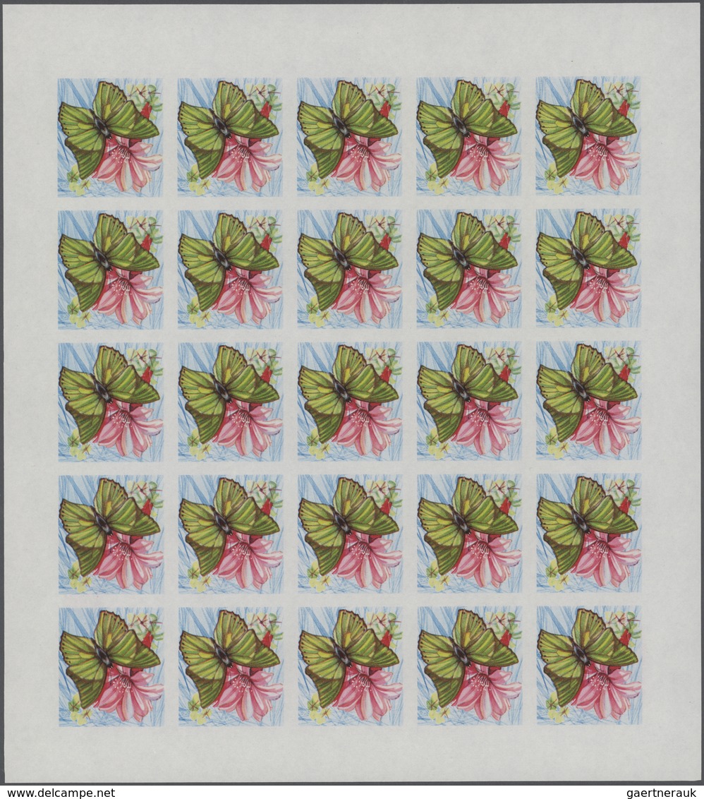 Thematik: Tiere-Schmetterlinge / Animals-butterflies: 1968, Burundi. Progressive Proofs Set Of Sheet - Papillons