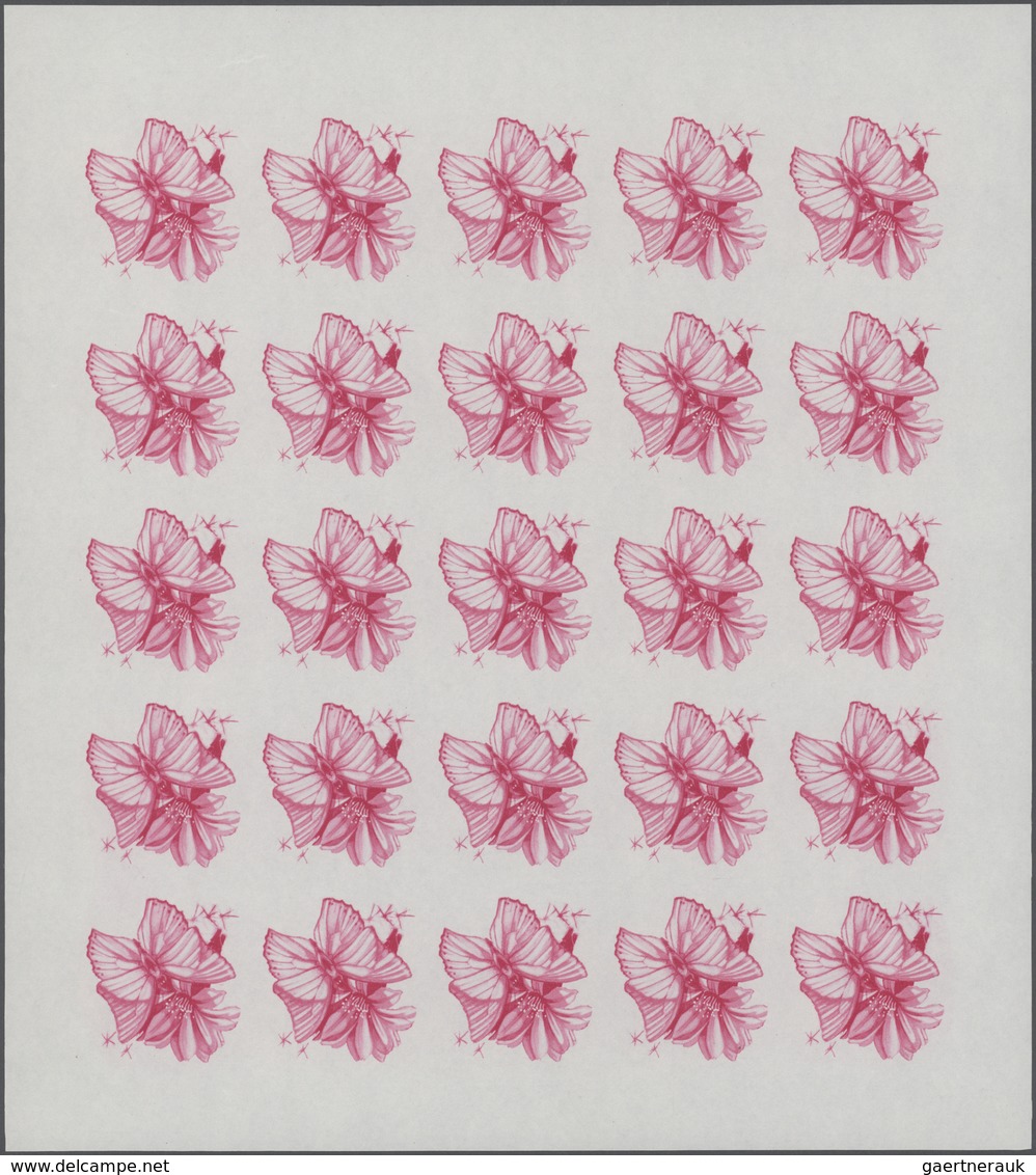 Thematik: Tiere-Schmetterlinge / Animals-butterflies: 1968, Burundi. Progressive Proofs Set Of Sheet - Papillons