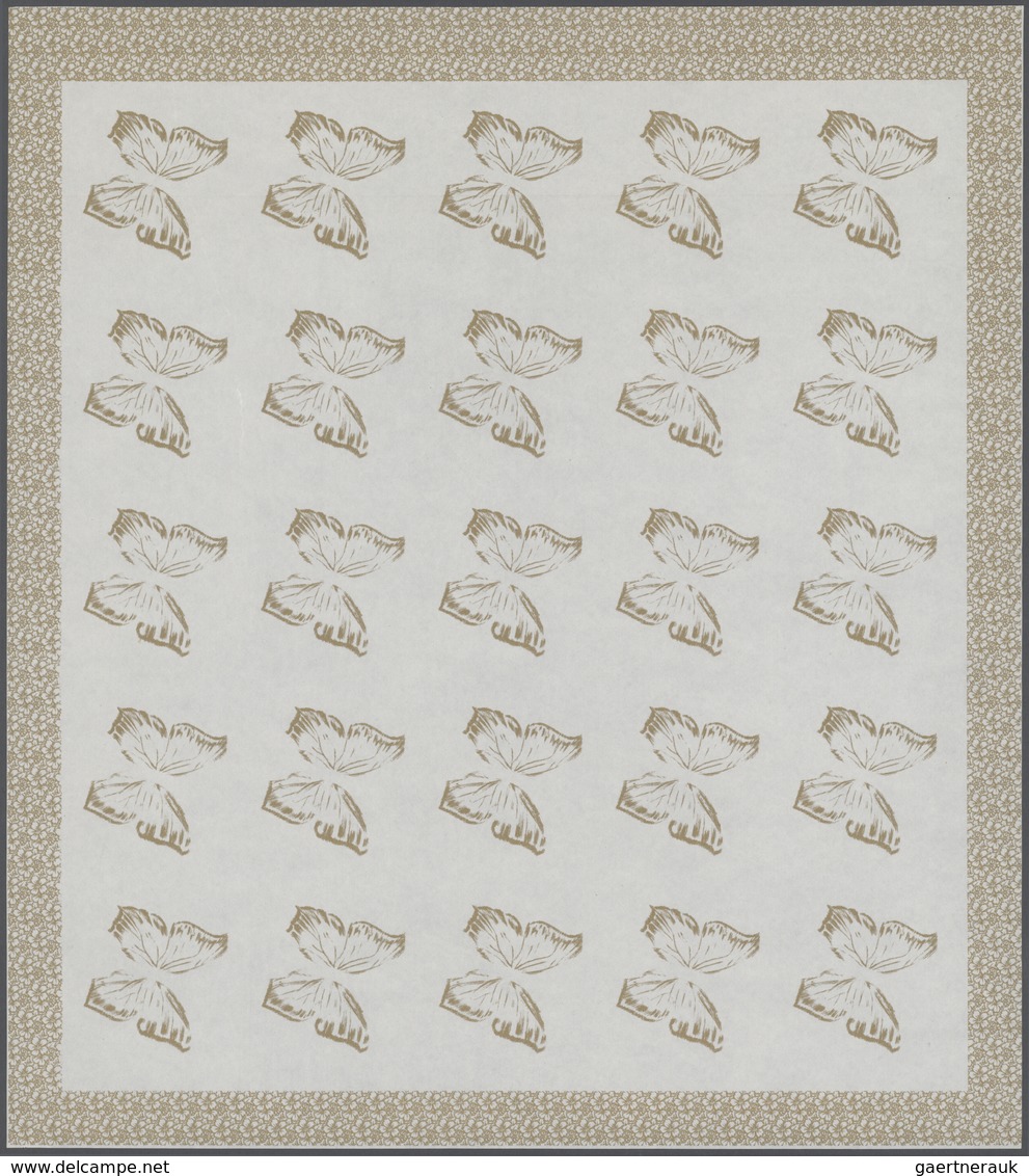 Thematik: Tiere-Schmetterlinge / Animals-butterflies: 1968, Burundi. Progressive Proofs Set Of Sheet - Papillons