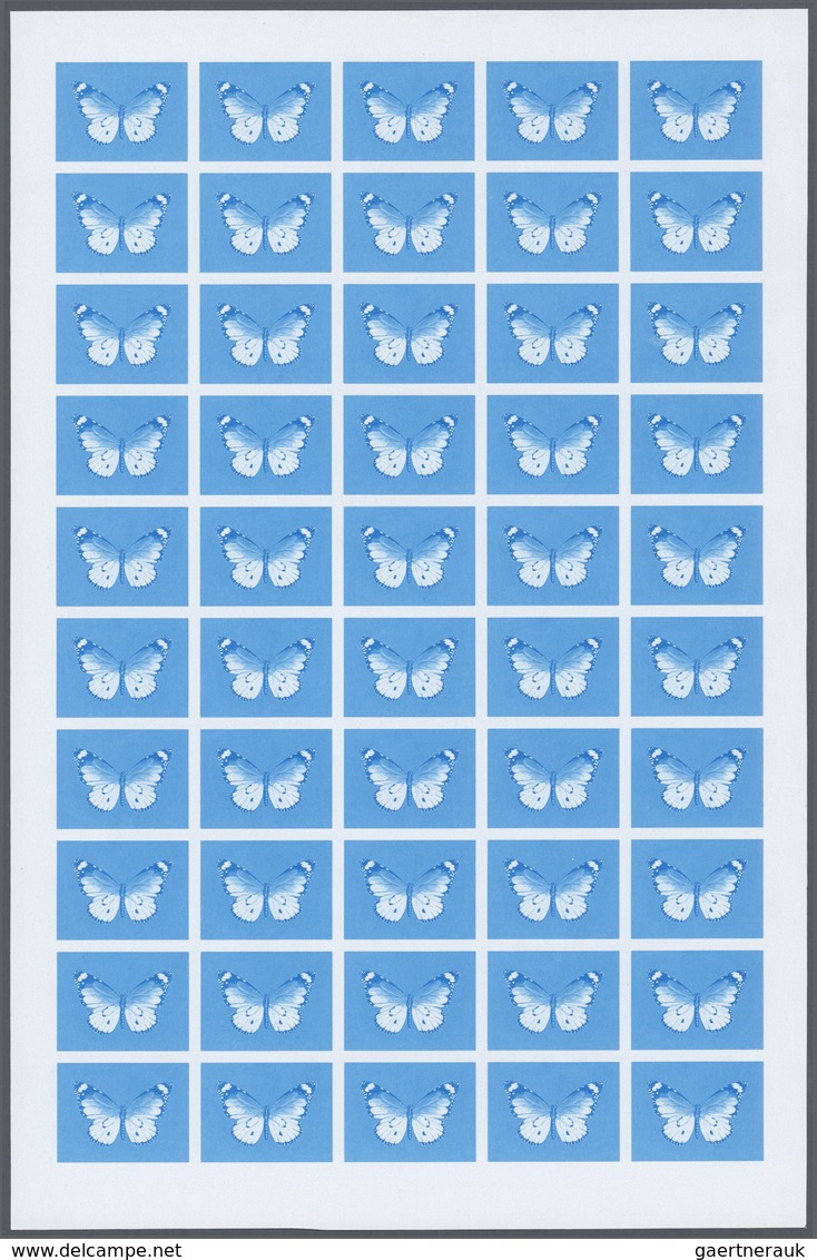 Thematik: Tiere-Schmetterlinge / Animals-butterflies: 1980, Iraq. Progressive Proofs Set Of Sheets F - Papillons