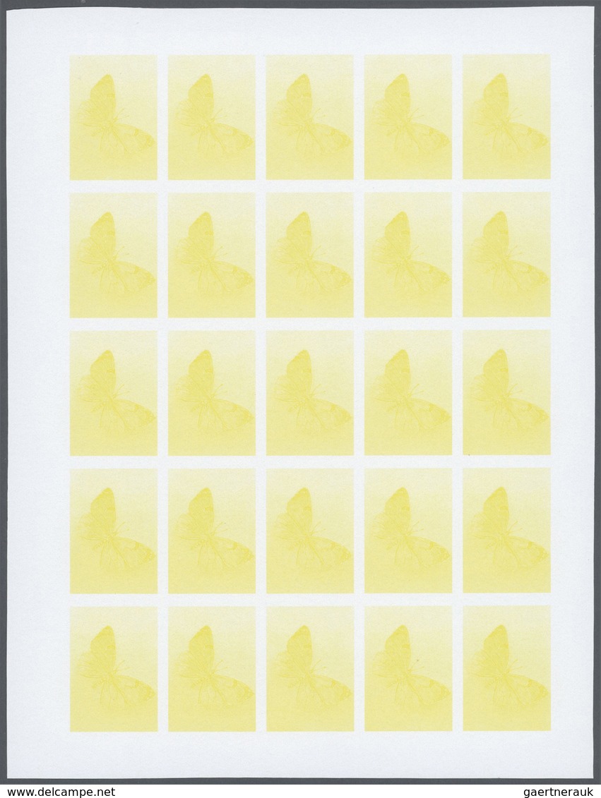 Thematik: Tiere-Schmetterlinge / animals-butterflies: 1986, Morocco. Progressive proofs set of sheet