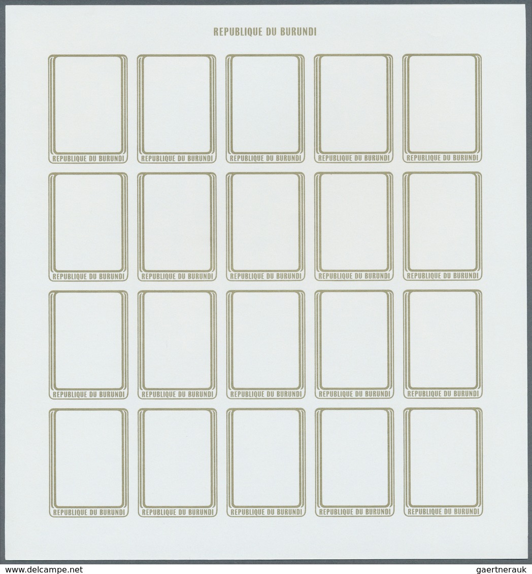 Thematik: Tiere-Vögel / Animals-birds: 1979, Burundi. Progressive Proofs Set Of Sheets For The BIRDS - Otros & Sin Clasificación