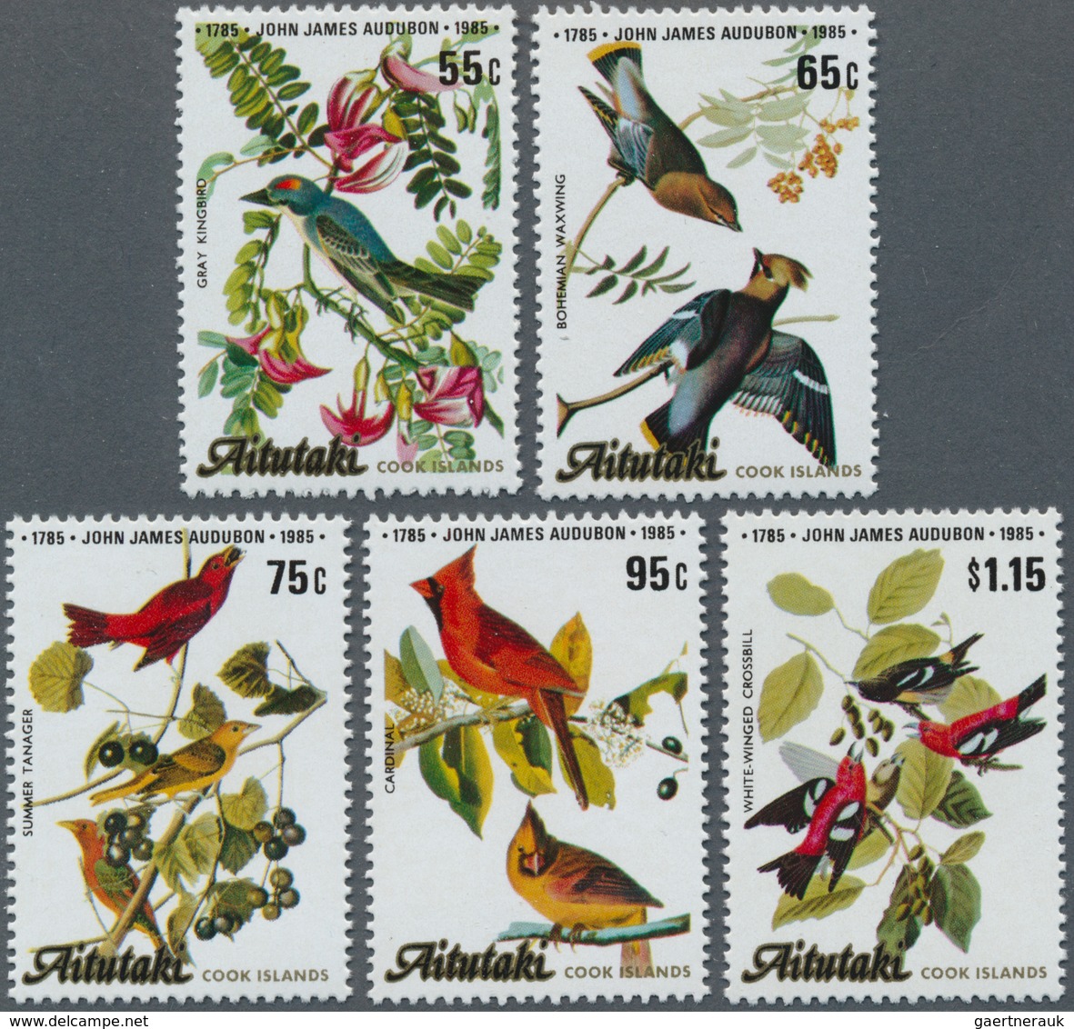 Thematik: Tiere-Vögel / Animals-birds: 1985, AITUTAKI: 200th Birthday Of John James Audubon Complete - Autres & Non Classés