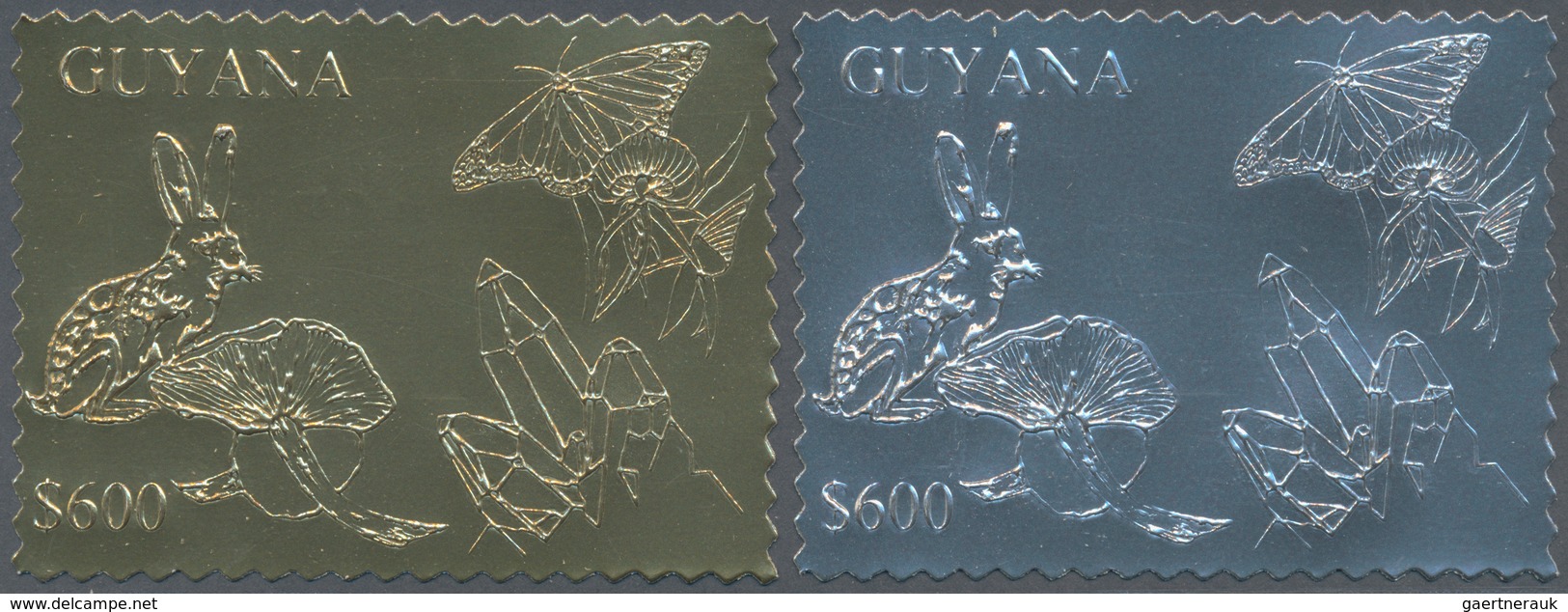 Thematik: Umweltschutz / Environment Protection: 1993, Guyana. Lot Of 100 Complete Sets à 6 GOLD/SIL - Protección Del Medio Ambiente Y Del Clima