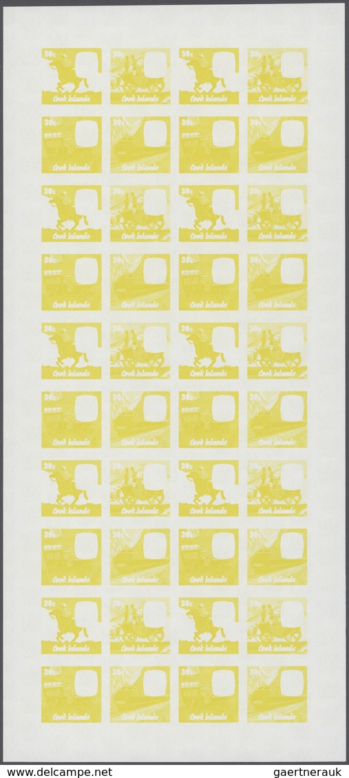 Thematik: Verkehr / traffic: 1979, Cook Islands. Progressive proofs set of sheets for the issue SIR