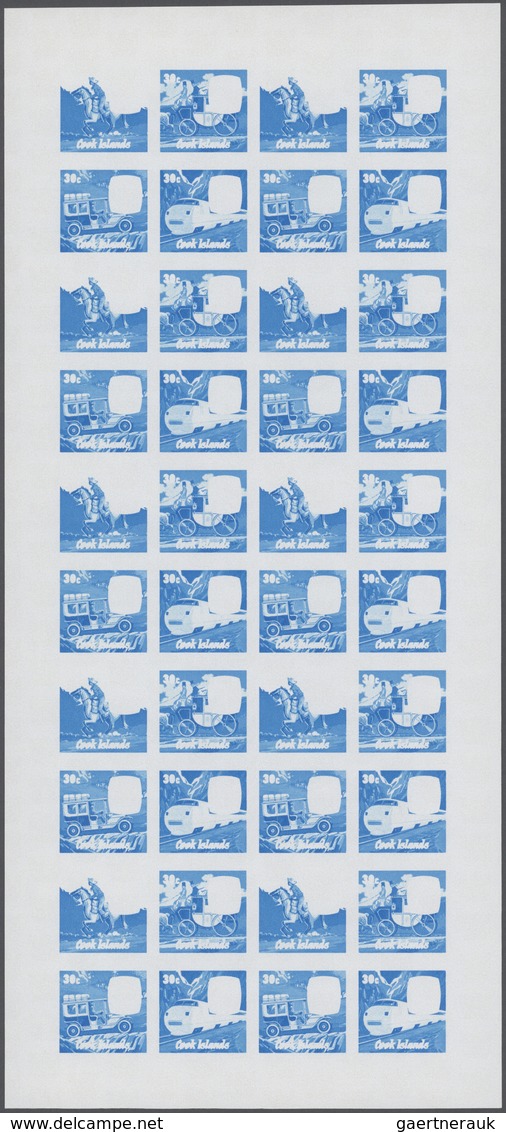 Thematik: Verkehr / traffic: 1979, Cook Islands. Progressive proofs set of sheets for the issue SIR