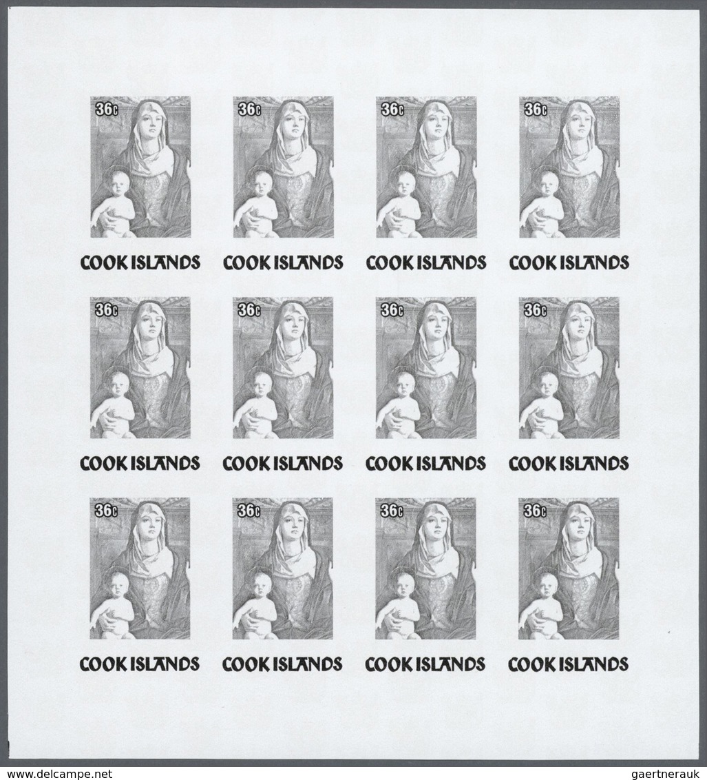 Thematik: Weihnachten / Christmas: 1984, Cook Islands. Progressive Proofs Set Of Sheets For The CHRI - Noël