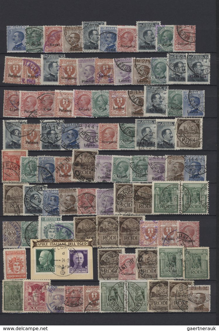 Ägäische Inseln: 1912/1940 (ca.), Assortment Of Apprx. 350 Stamps On Stockpages, Incl. General Issue - Egée