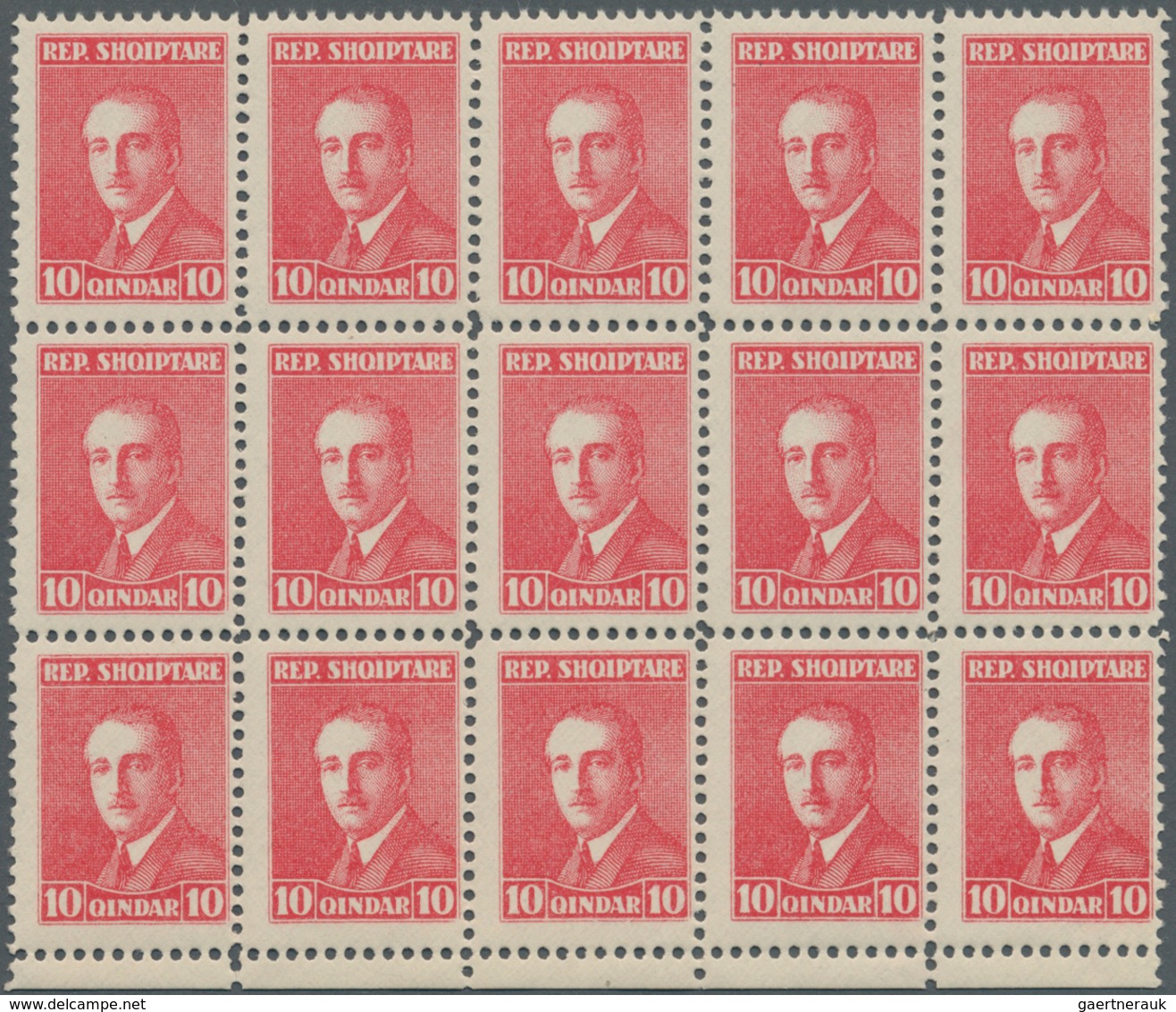 Albanien: 1925, Definitive Issue 'Achmed Zogu' 10q. Carmine With Scarce Perf. 11½ In A Lot With Abou - Albania