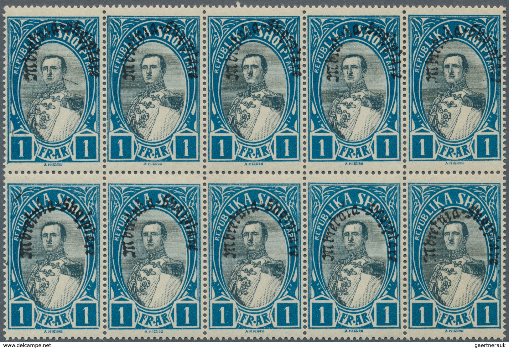 Albanien: 1928, Two Different Unissued King Zogu Stamps With Opt. ‚Mbretnia Shqiptare‘ Incl. 1fr. Bl - Albanie