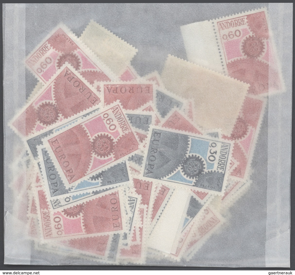 Andorra - Französische Post: 1966-1990: Bulk Lot, CEPT Stamps In Complete Sets. 1966: 2200 Sets, 196 - Autres & Non Classés