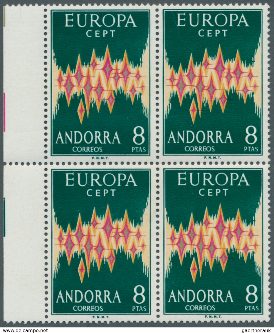 Andorra - Spanische Post: 1972, Europa-CEPT 8pta. In A Lot With 58 Stamps Incl. Three Pairs And One - Autres & Non Classés