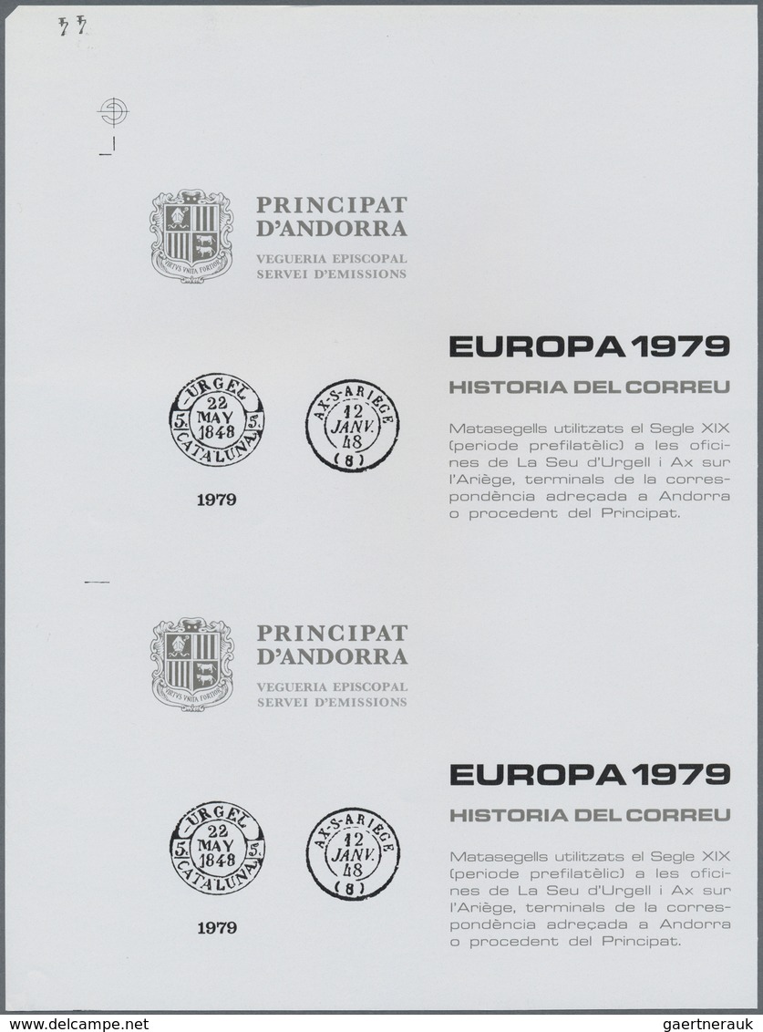 Andorra - Spanische Post: 1979/1980 (ca.), Ungewöhnlicher Großer Bestand Von Einigen Hundert PROBEDR - Other & Unclassified