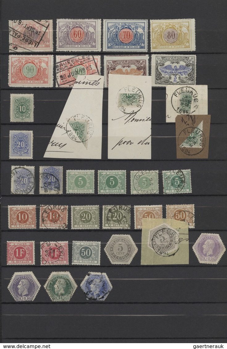 Belgien: 1849/1920, Collection/assortment Of Apprx. 320 Stamps On Stockpages, From Medaillons/semi-c - Otros & Sin Clasificación