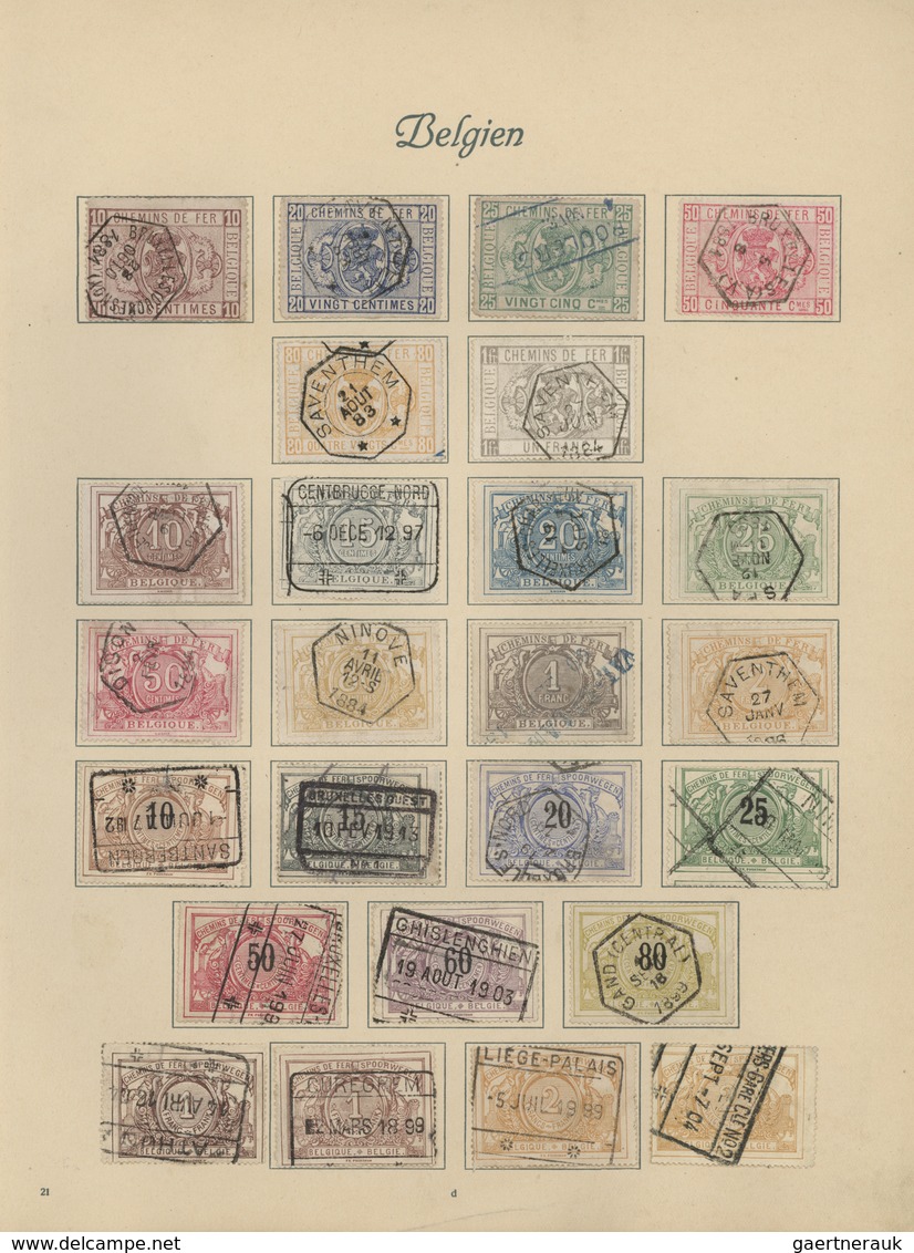 Belgien: 1849/1933, Mint And Used Collection In An Ancient Borek Binder, From Classic Issues Showing - Otros & Sin Clasificación