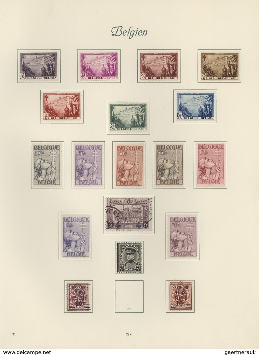 Belgien: 1849/1933, mint and used collection in an ancient Borek binder, from classic issues showing