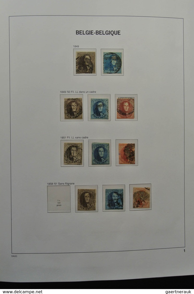 Belgien: 1849/1952: Almost Complete, Mostly MNH And Mint Hinged Collection Belgium 1849-1952 In Davo - Autres & Non Classés