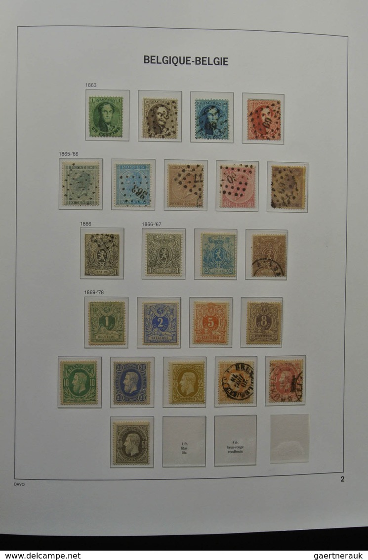 Belgien: 1849/1952: Almost Complete, Mostly MNH And Mint Hinged Collection Belgium 1849-1952 In Davo - Autres & Non Classés