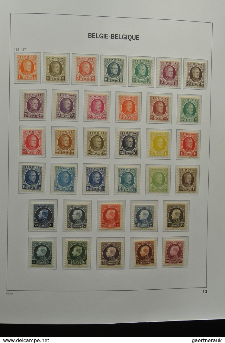 Belgien: 1849/1952: Almost Complete, Mostly MNH And Mint Hinged Collection Belgium 1849-1952 In Davo - Otros & Sin Clasificación
