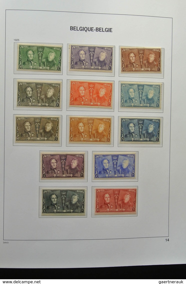 Belgien: 1849/1952: Almost complete, mostly MNH and mint hinged collection Belgium 1849-1952 in Davo