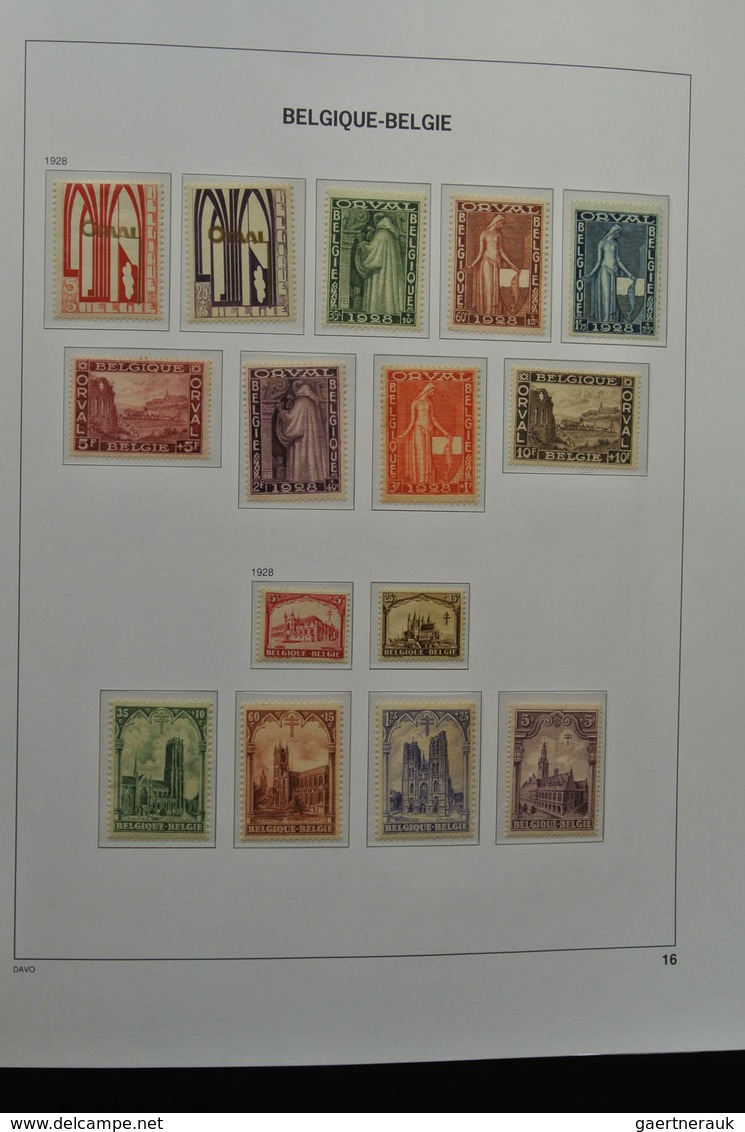 Belgien: 1849/1952: Almost complete, mostly MNH and mint hinged collection Belgium 1849-1952 in Davo