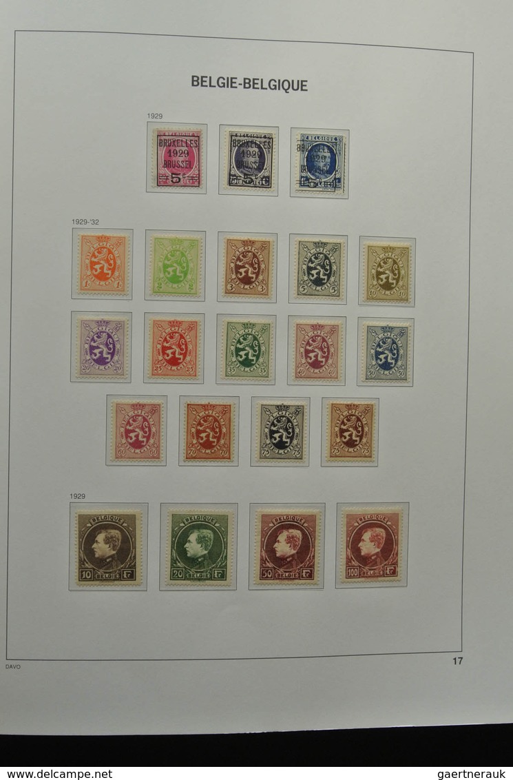 Belgien: 1849/1952: Almost complete, mostly MNH and mint hinged collection Belgium 1849-1952 in Davo